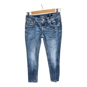 Miss Me Signature Skinny Blue Cropped Jeans
